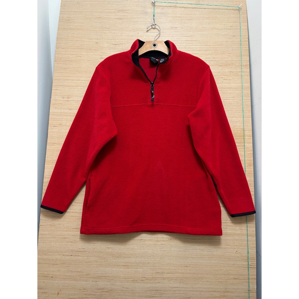 Vintage USA Olympic JCPenney Red Quarter Zip Fleece Pullover Petite Medium